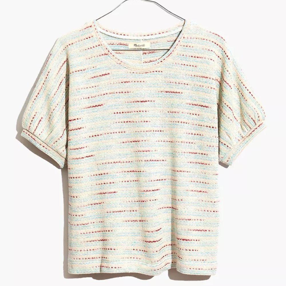 Madewell Textured Puff-Sleeve Top